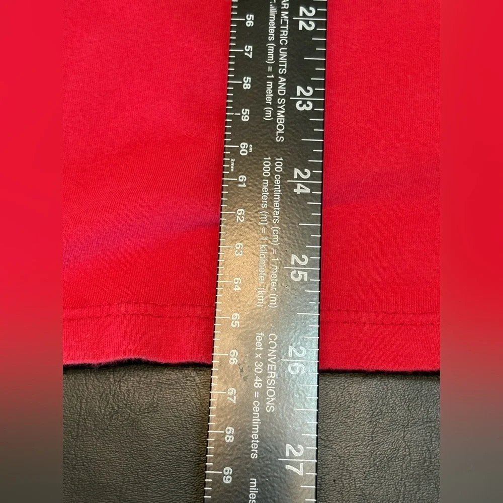 True Religion Brand Jeans T-Shirt Red Large Football Crew T-Shirt.